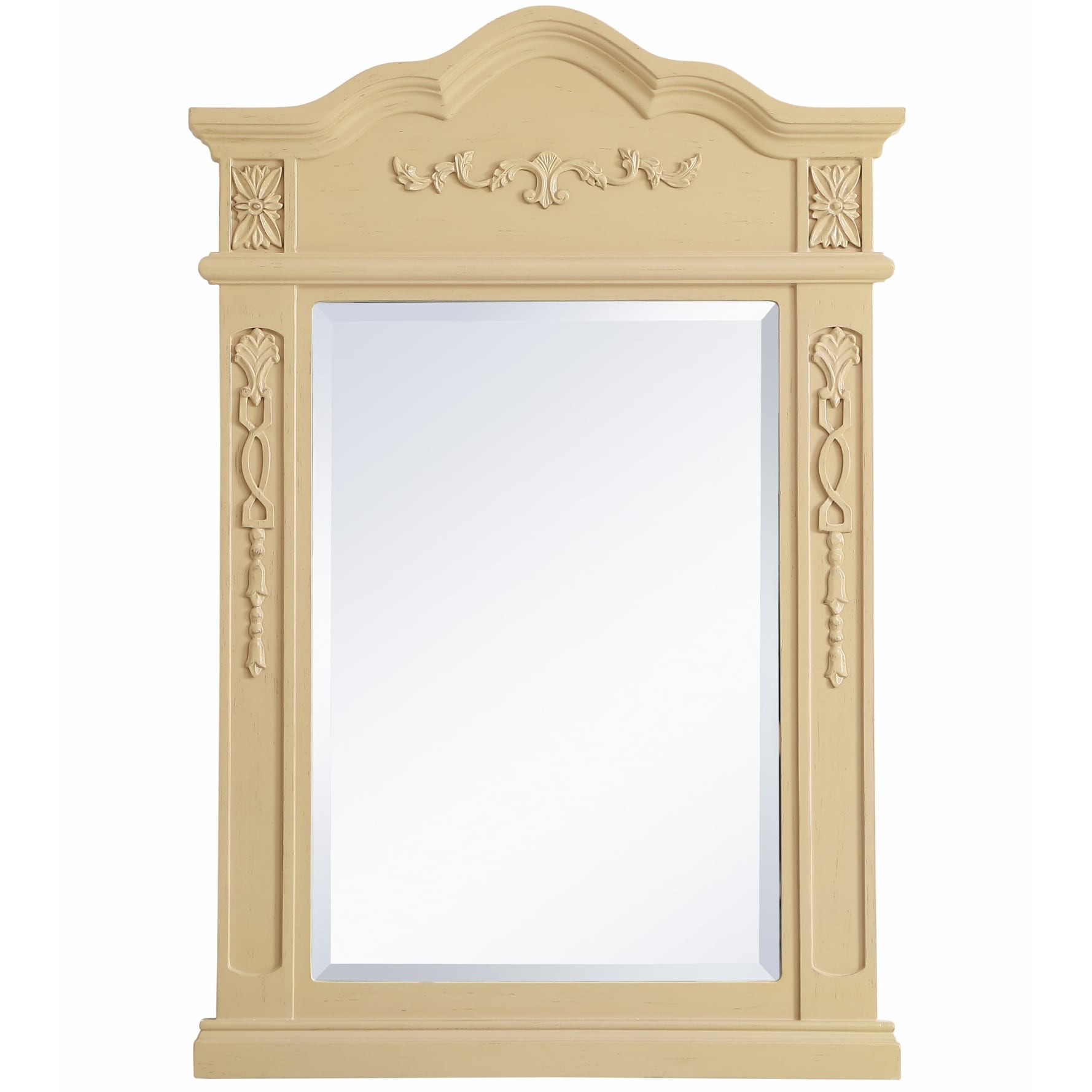 Elegant Lighting Lenora 36" x 24" Arched Beveled Wood Framed Accent