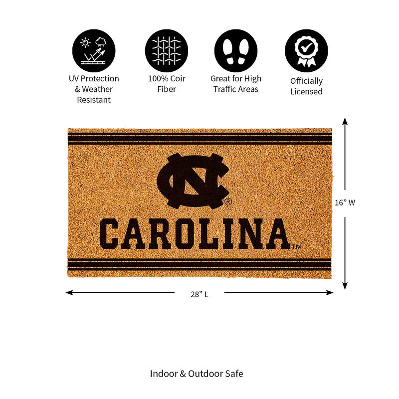 University of North Carolina Monochrome Indoor/Outdoor Coir Door Mat