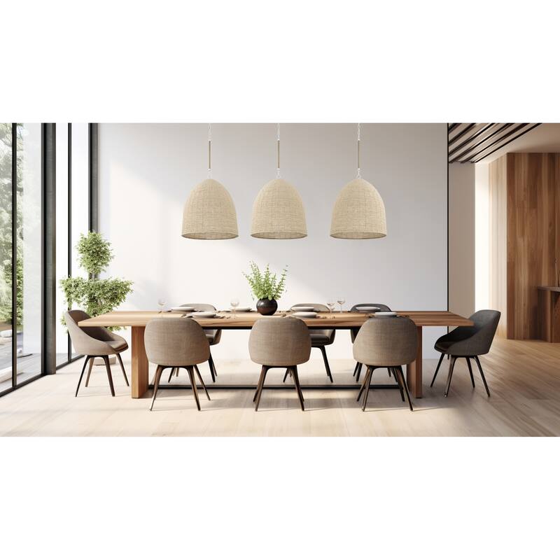 Jasper 6 Light Matte White Chandelier - 20"W x 22.5"H x 20"D