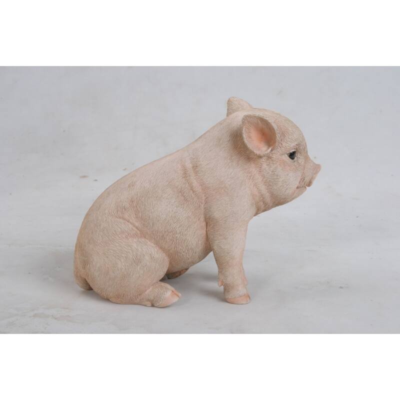 Baby Pig Outdoor Garden Statue - 7.5"