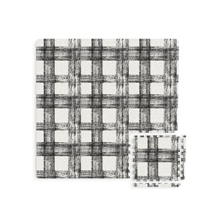 FloorPops Sawyer Plaid Interlocking Floor Foam Tiles - 34.2in x 34.2in x 0.4in