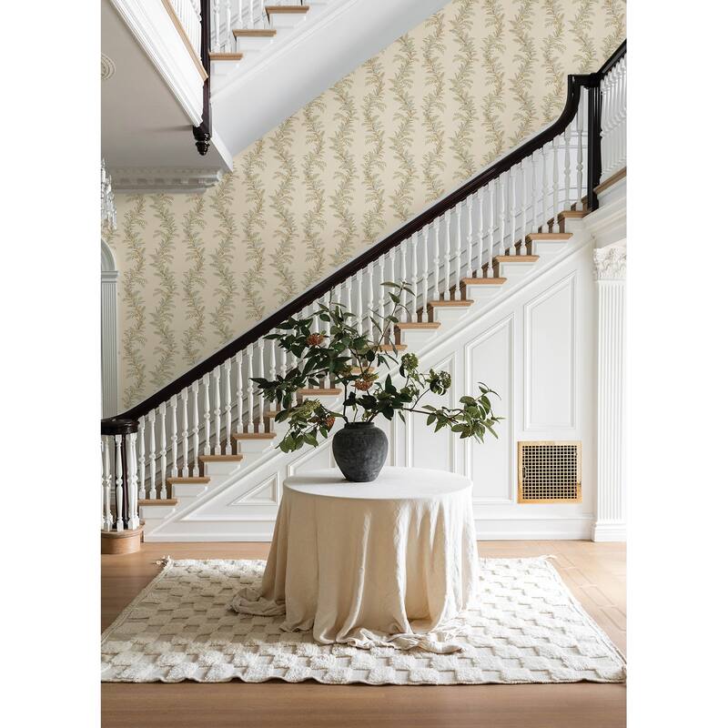 Chris Loves Julia x NuWallpaper Posy Vanilla Peel and Stick Wallpaper