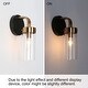 preview thumbnail 12 of 19, Modern Black Gold 1/2/3/4-Light Linear Bathroom Vanity Light Glass Wall Sconce