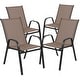 preview thumbnail 25 of 55, Outdoor Stacking Sling Patio Chairs (Set of 4)