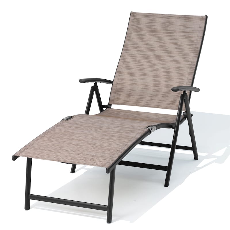 VredHom Outdoor Portable Folding Chaise Lounge Chairs (Set of 2) - 70" L x 20" W x 14" H