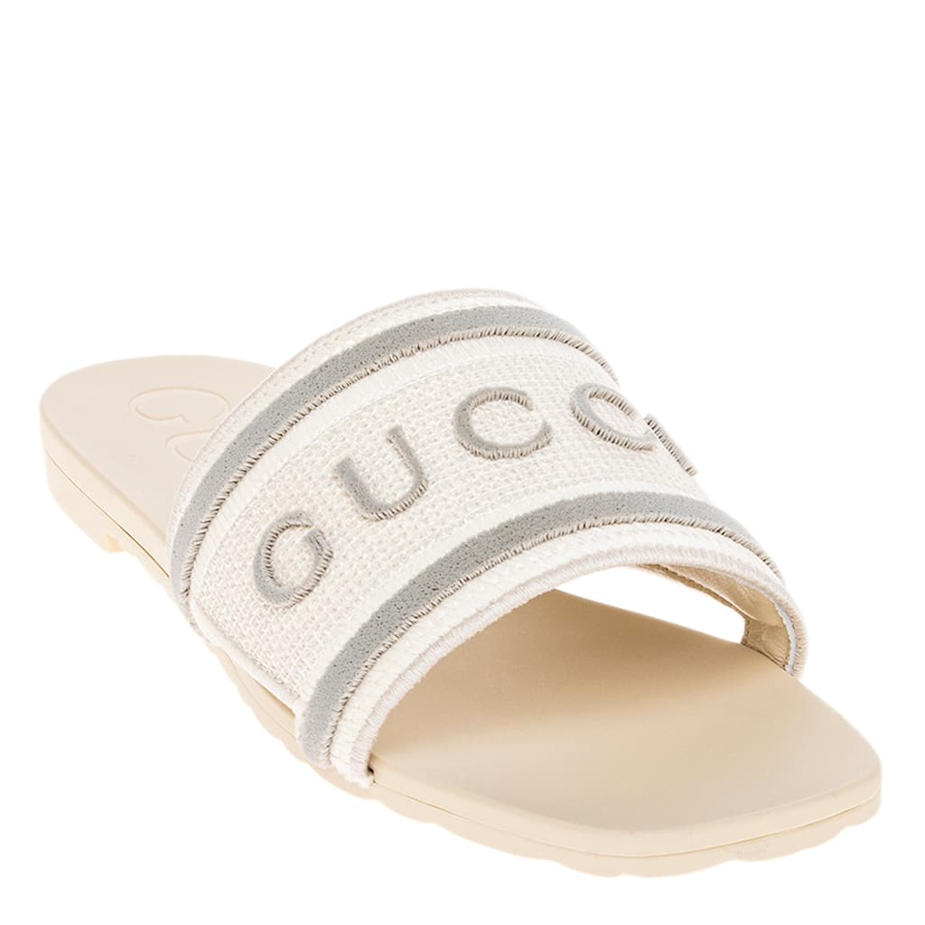 Gucci Striped Knit Jacquard Sandals