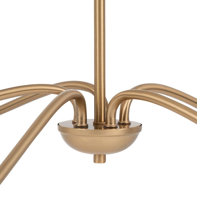 Brushed Gold Dimmable 5-Light Candle Chandelier