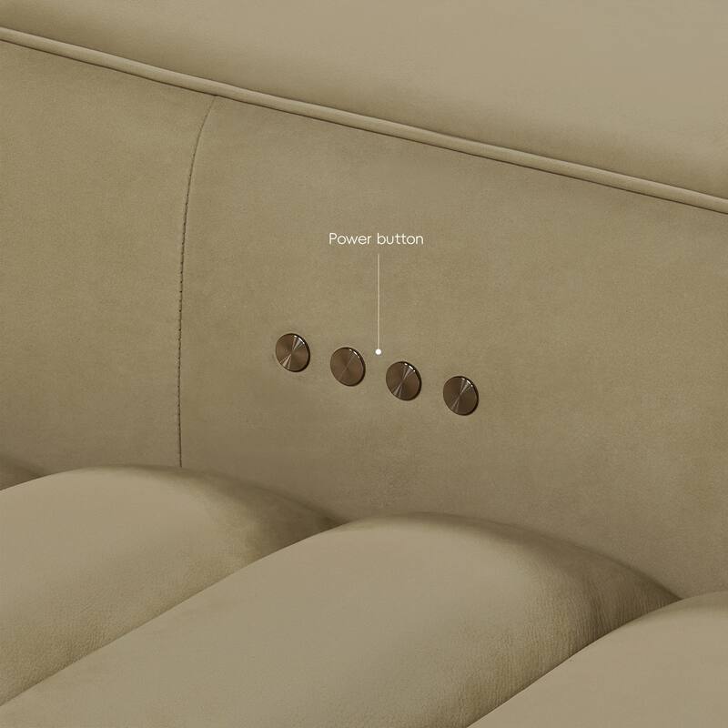 46" W Full-Grain Leather Power Recliner with Zero Gravity, USB & Type-C Charging