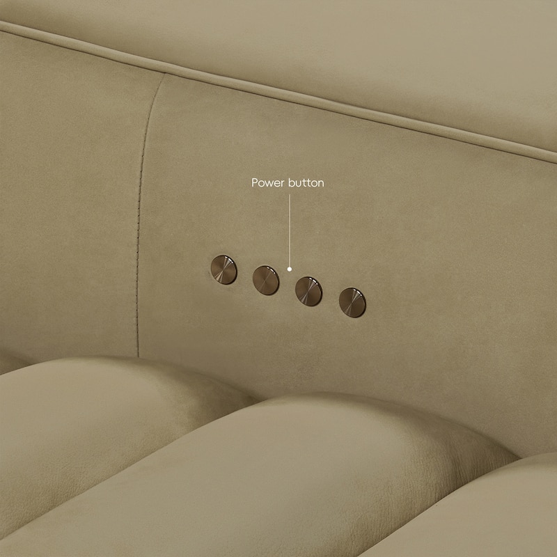 5PCS, 3 power Recliners, Full-Grain Leather Reclining Large Sectional with Zero Gravity