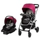 preview thumbnail 1 of 7, Grow and Go Flex 8-in-1 Travel System - Orchid Bloom - Red-Black Red