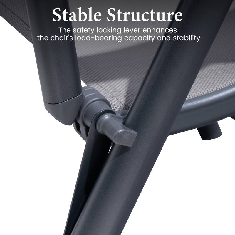 7-Piece Outdoor Dining Set Rectangle Patio Dining Table and Folding Adjustable Dining Chairs