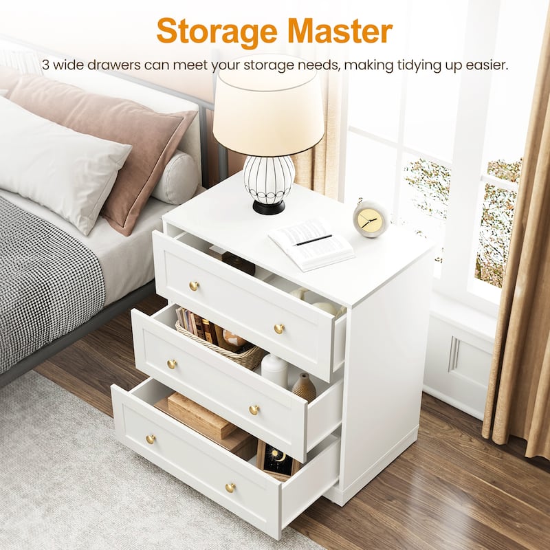 Wood 3 Drawer Dresser