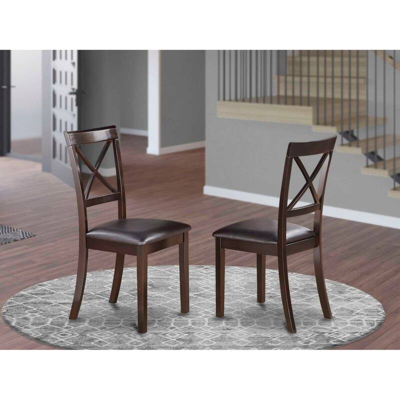 X Back Dining Chairs Wood Seat - Modern Dinette Chairs for Kitchen, Restaurant, Office