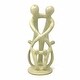 preview thumbnail 8 of 10, Handmade Soapstone Loving Family Embrace Parent and Child Statue 2 Parents 4 Children