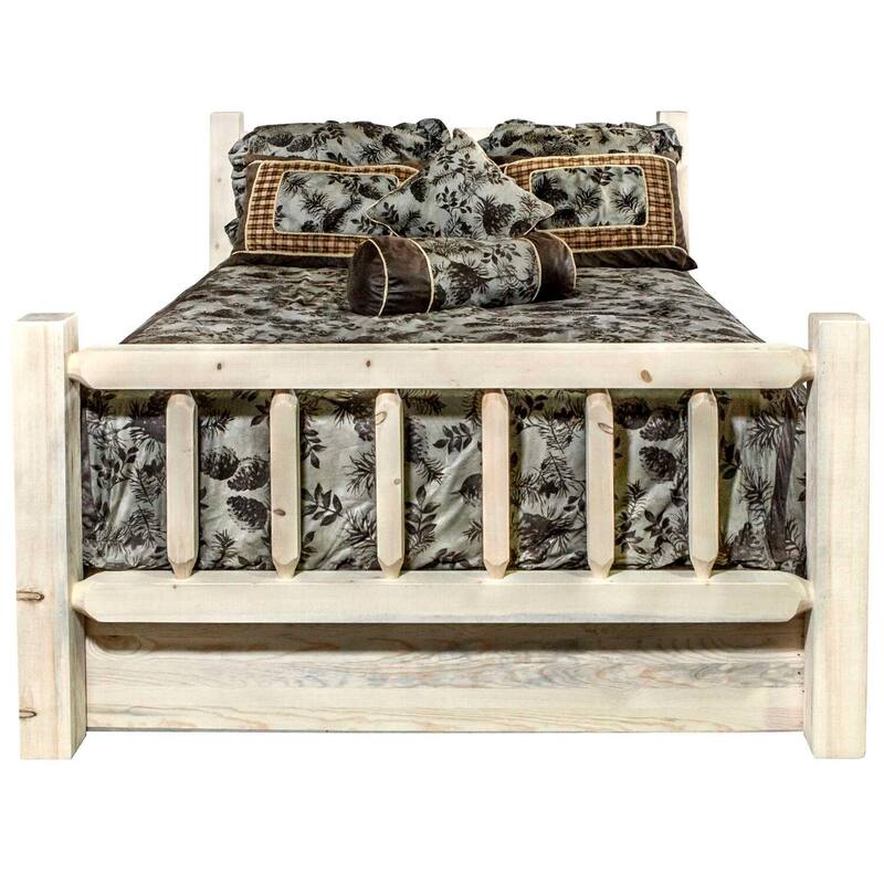 City Sleek Full Bed with Storage - Rustic Timber Frame Design - Durable & Artisan-Signed Bed Frame