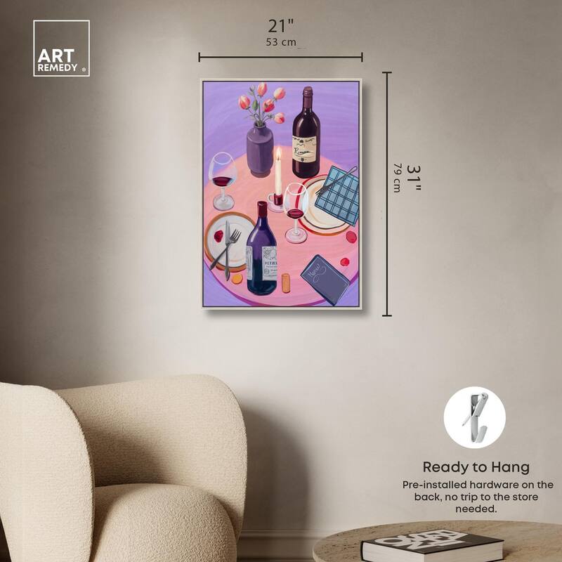 Lavender Haze Dinner Canvas by Art Remedy