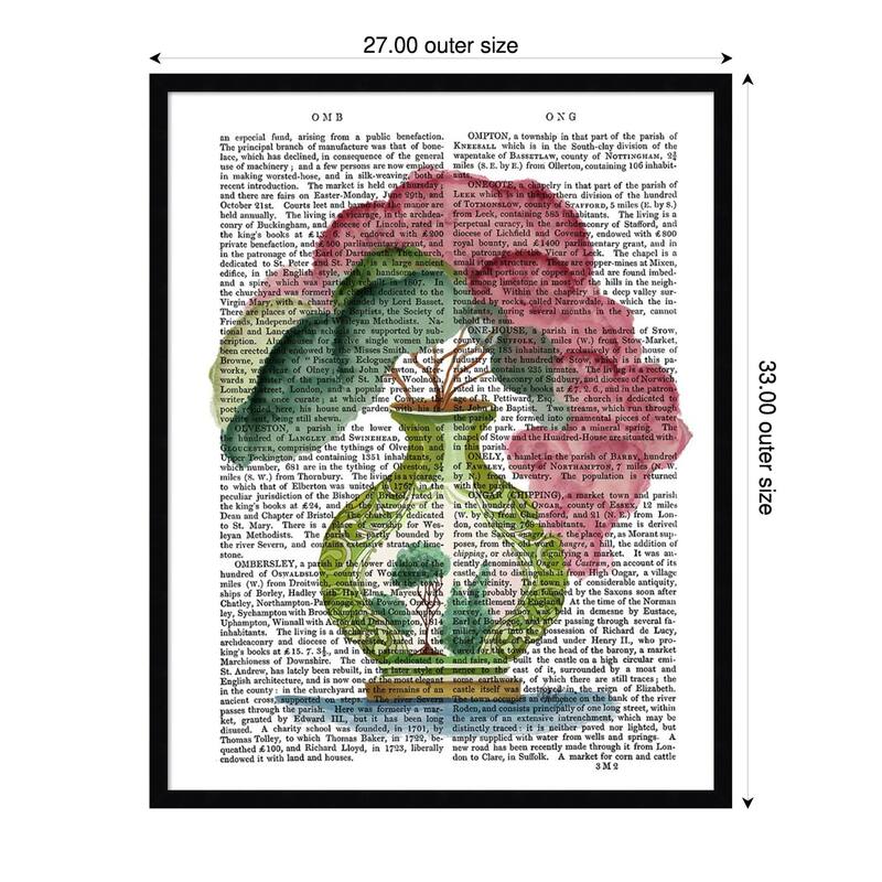 Pink Green Vase No. 3 by Fab Funky Wood Framed Wall Art Print - 27 x 33 in - Black