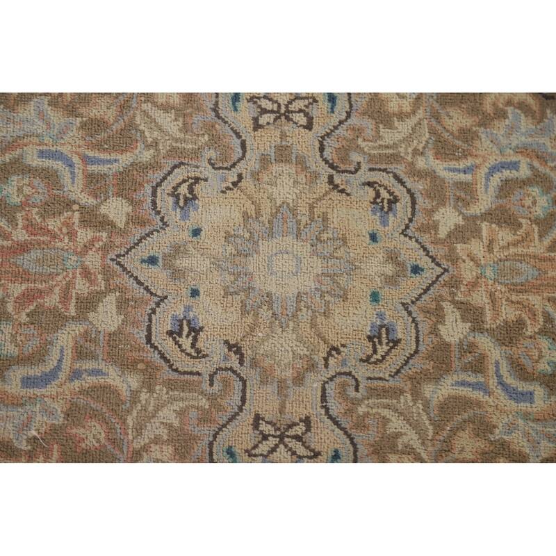 Hand Knotted Oriental 100% Wool Carpet Traditional Floral Oranges & Rust Mashad Area Rug - 12' 9'' X 9' 3''