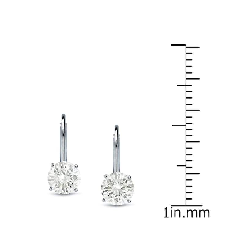 Auriya Round Solitaire Diamond Earrings 1 carat TW 14K Gold (K-L, I1-I2) - 5mm