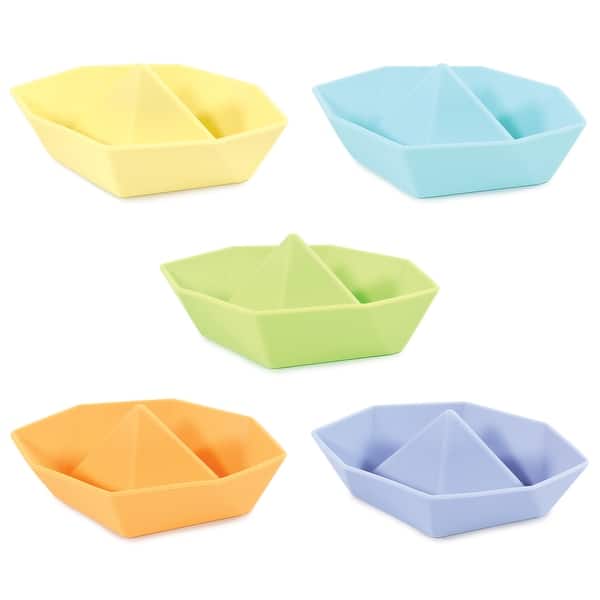 slide 1 of 1, Hudson Baby Silicone Bath Toy 5pk, Boat, One Size - Boat Boat
