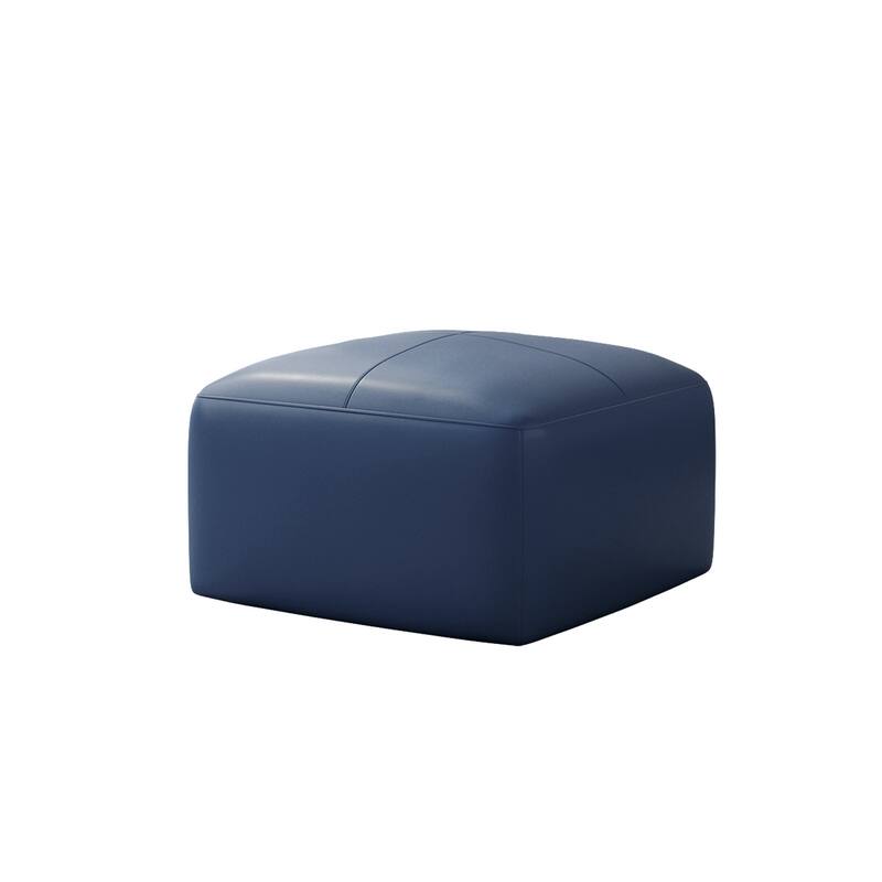 Elliot 22"/ 35"/ 43" W Modern Rectangular Genuine Leather Ottoman