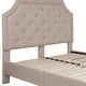 preview thumbnail 40 of 41, Arched Tufted Upholstered Platform Bed