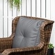 preview thumbnail 8 of 23, Outsunny 4 Piece PE Wicker Patio Furniture Set, Conversation Set with 2 360° Swivel Rocking Armchairs, 1 Loveseat Sofa
