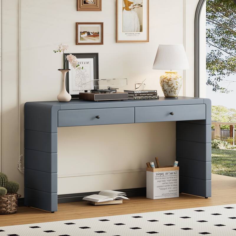 Curved Console Table with Storage