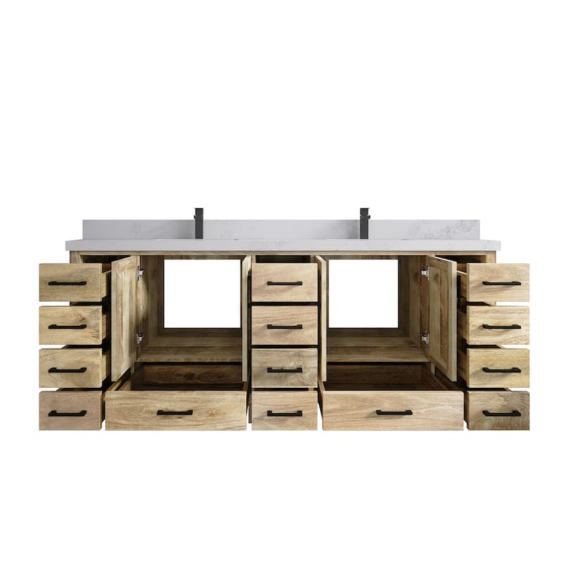 Willow Collections 84 in. W x 22 in. D Malibu Mango Double Sink Bathroom Vanity with Countertop