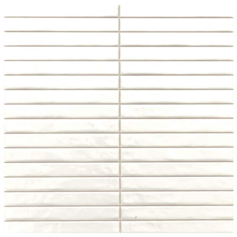 Castilla 14x14 Glossy Porcelain Textured Ribbed Tile - Wall, Backsplash