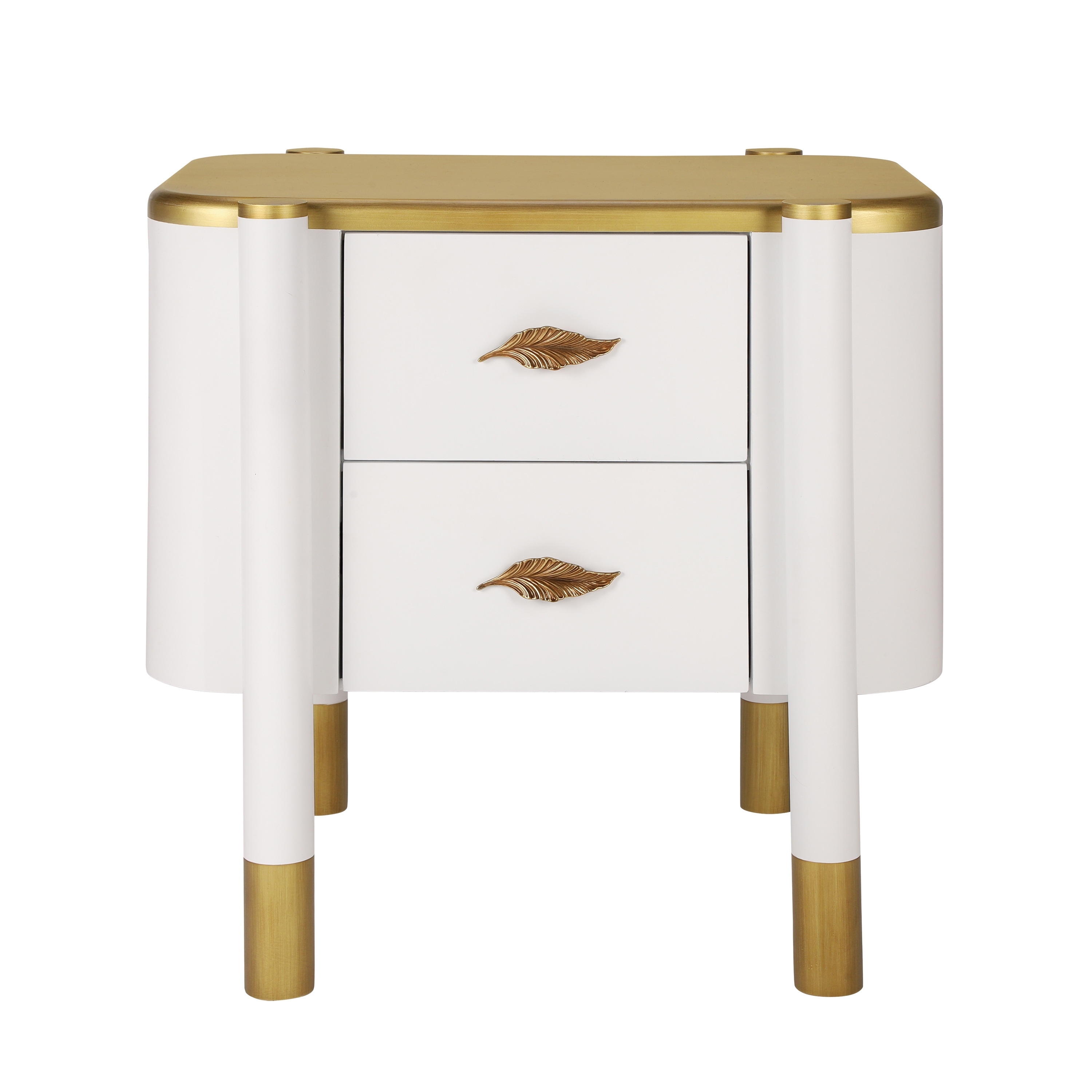 Bedside Table White Storage Cabinet with Drawers, Lamp Table Coffee Table Accent Cabinet Dressing Table