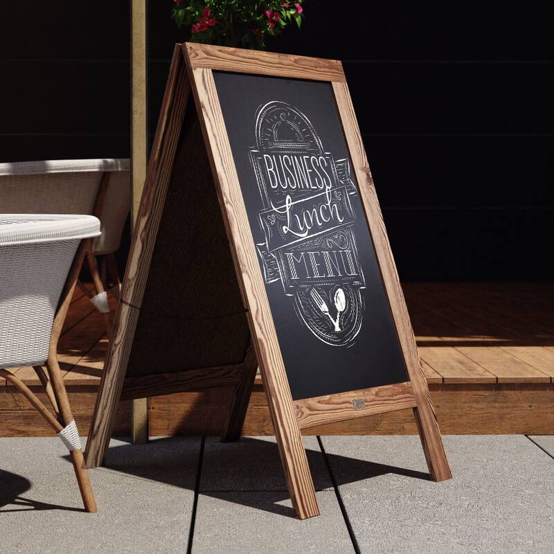 Wood A-Frame Magnetic Chalkboard Set-Markers, Stencils, and Magnets
