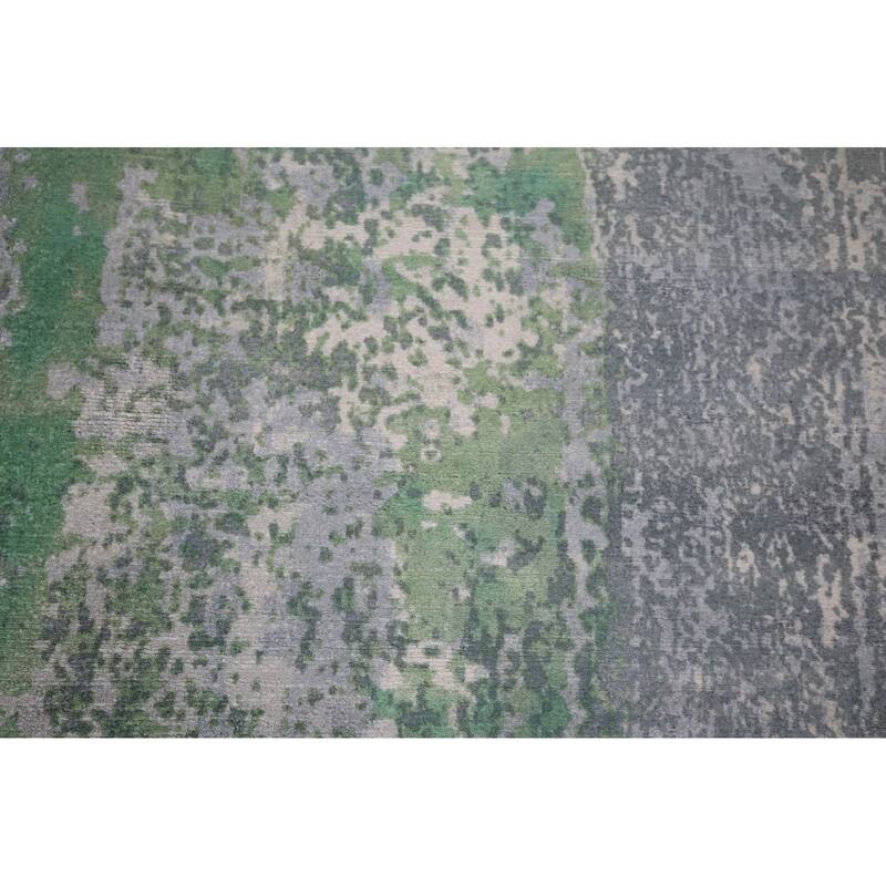 Abstract Oriental Area Rug Hand-Knotted Wool Carpet - 5'11"x 8'8"