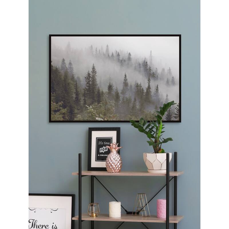 Misty Mountain Floater Framed Print on Canvas