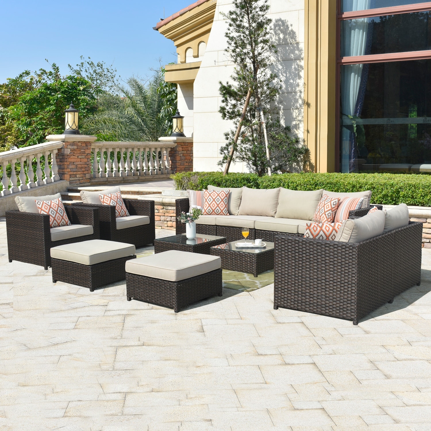 Ovios patio furniture sales 12 piece set