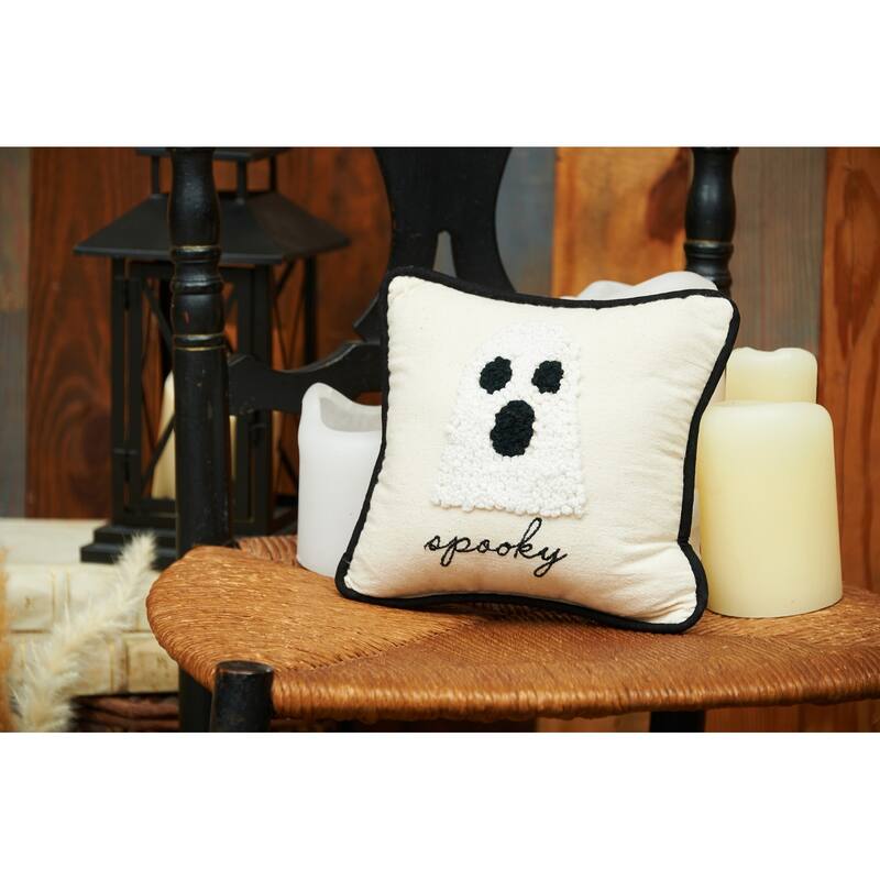 Spooky French Knot Throw Pillow