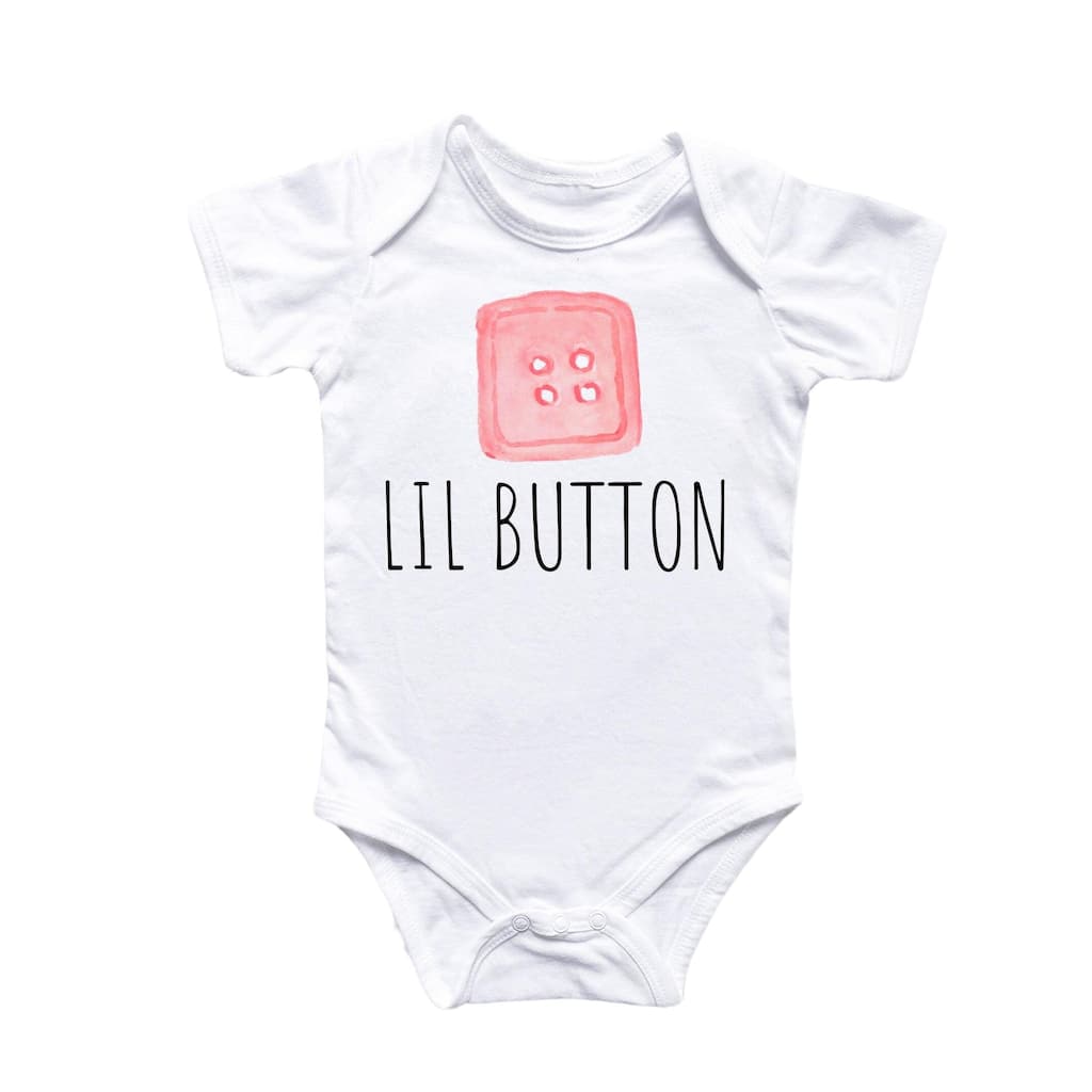Little Button - Baby Boy Girl Clothes Infant Bodysuit Funny Cute Newborn 2