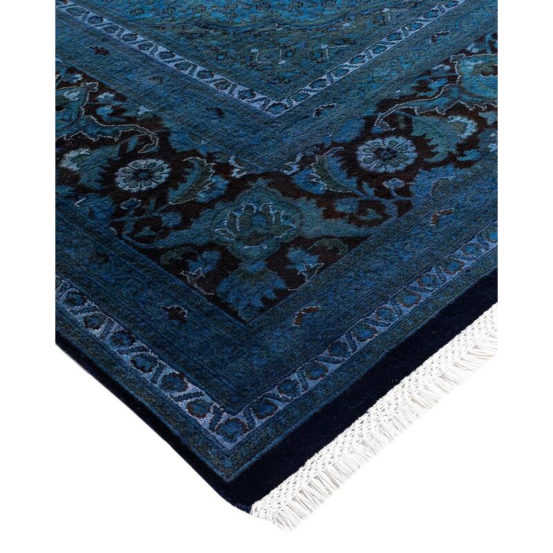 Fine Vibrance One-of-a-Kind Hand-Knotted Area Rug - Blue, 8' 10" x 12' 4" - 8' 10" x 12' 4"