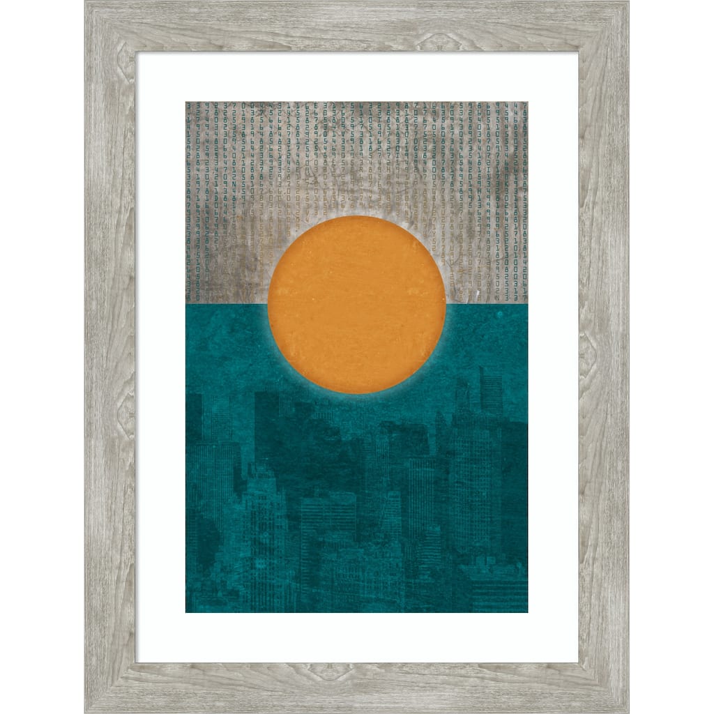 New York Sun by Pia Lilenthal Wood Framed Wall Art Print