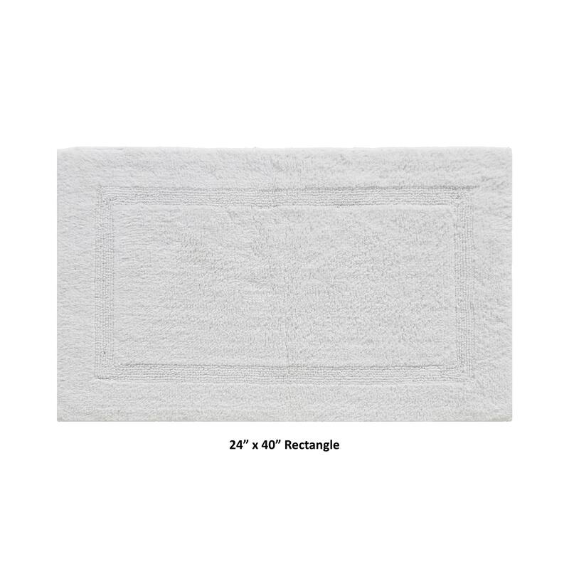 Better Trends Bath Rugs 100% Cotton Reversible Highly Water Absorbent Bathroom Rug for Shower, Sink, Bath Mats - Lux Collection