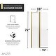 preview thumbnail 4 of 6, ANZZI Romance 72-in. x 33.5-in. Frameless Swinging Shower Door in Brushed Gold