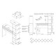 preview thumbnail 12 of 10, DH BASIC Transitional Vintage Grey Oak 6-Open Shelf Bar Table with Wine Storage by Denhour