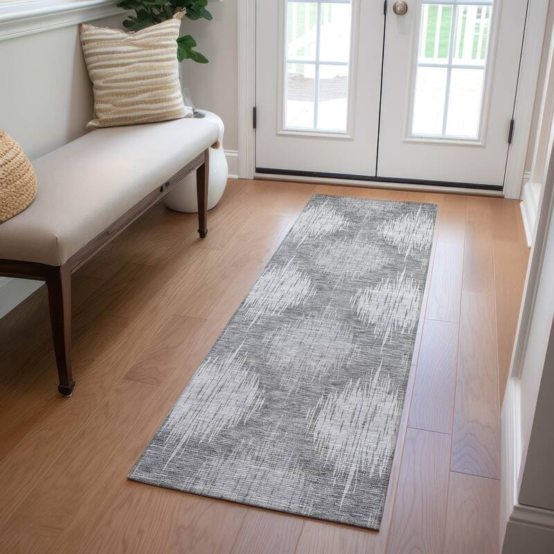 Machine Washable Indoor/ Outdoor Chantille Contemporary Geo Rug