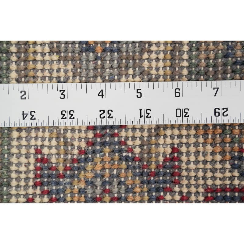 Hand Knotted Oriental 100% Wool Carpet Traditional Medallion Greys & Charcoal Heriz (serapi) Area Rug - 6' 1'' X 4' 0''