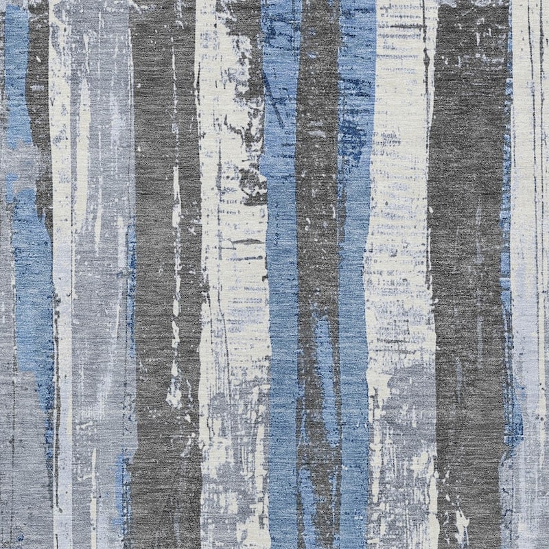 HomeRoots Striped Transitional Rectangle Outdoor Rug