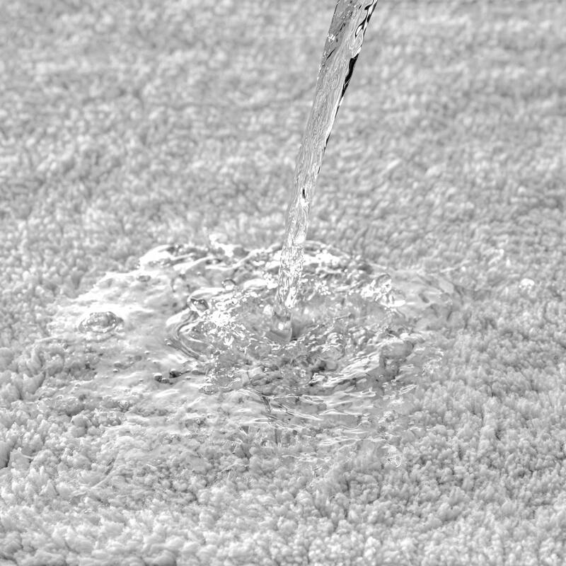 Anmytek Absorbent Cotton Tufted Bath Rug Grey 24x60 Reversible Plush Bathroom Floor Mat