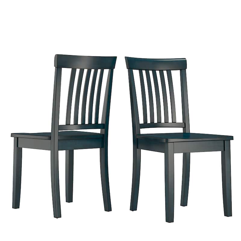 Wilmington II Slat Back Dining Chairs (Set of 2) by iNSPIRE Q Classic - Antique Denim