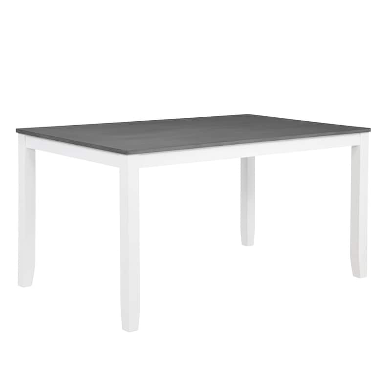 6-Piece Dining Set, 58.5" Wooden Dining Table with Bench and 4 Chairs