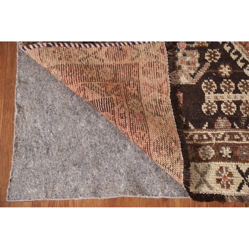 Vegetable Dye Shiraz Persian Antique Area Rug Hand-knotted Wool Carpet - 4'10"x 7'7"