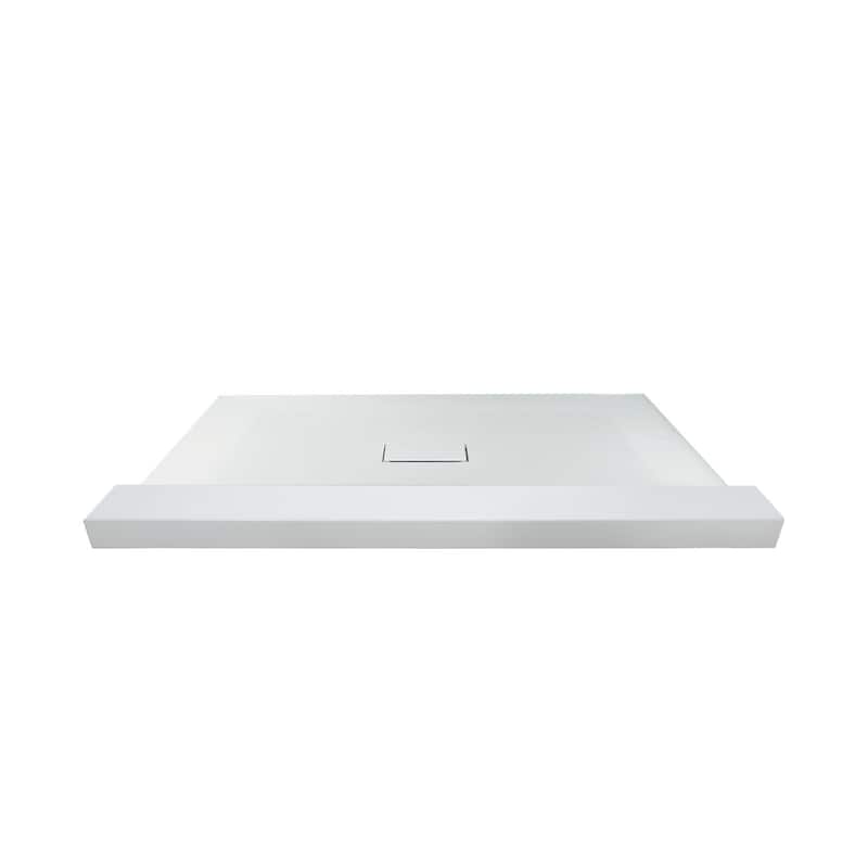 Transolid FZST5140C 51-3/16" x 40-1/2" Rectangular Shower Base with - White